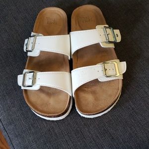 White sandals